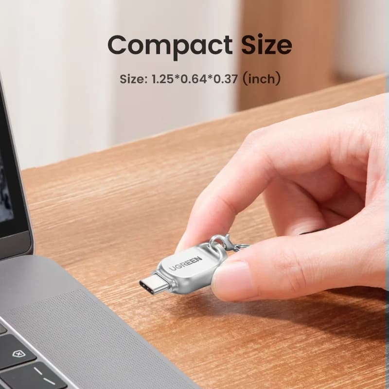 قارئ بطاقات Micro SD بمنفذ USB-C، USB 3.0 OTG