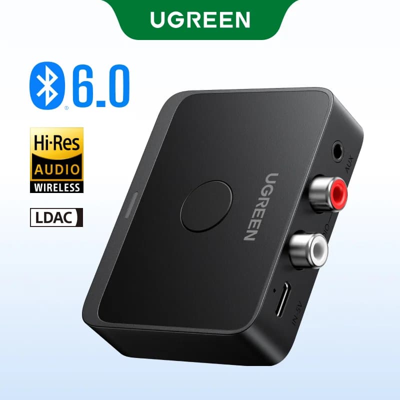 مستقبل صوت بلوتوث 6.0، منفذ 3.5 مم و RCA