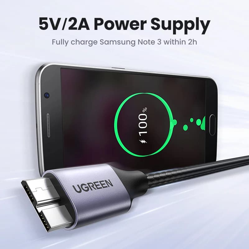 كابل بيانات وشحن سريع Micro-B USB 3.0