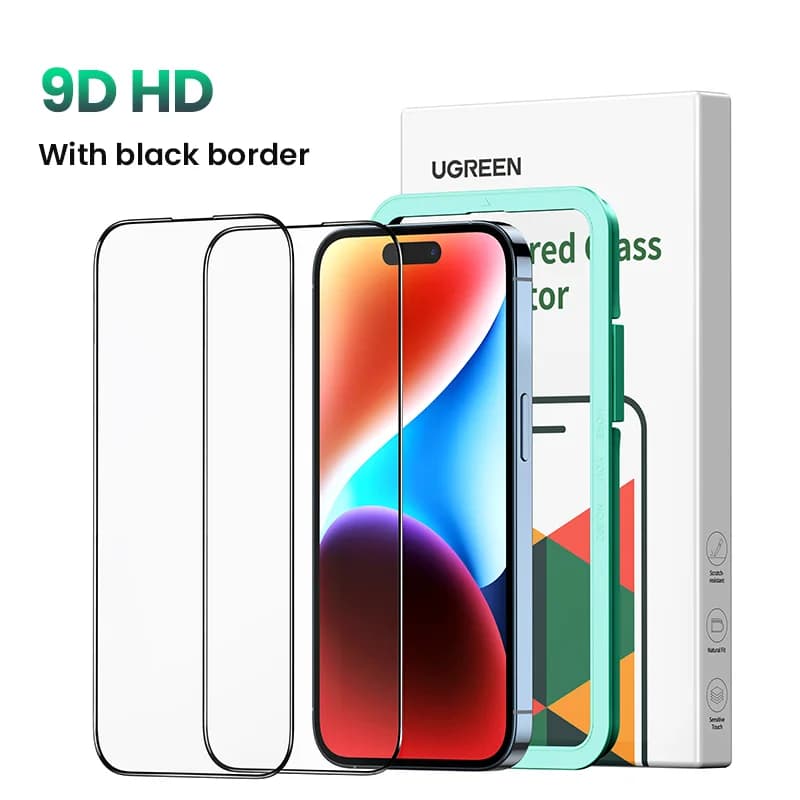 واقي شاشة من الزجاج المقسى لهاتف iPhone 16 Plus