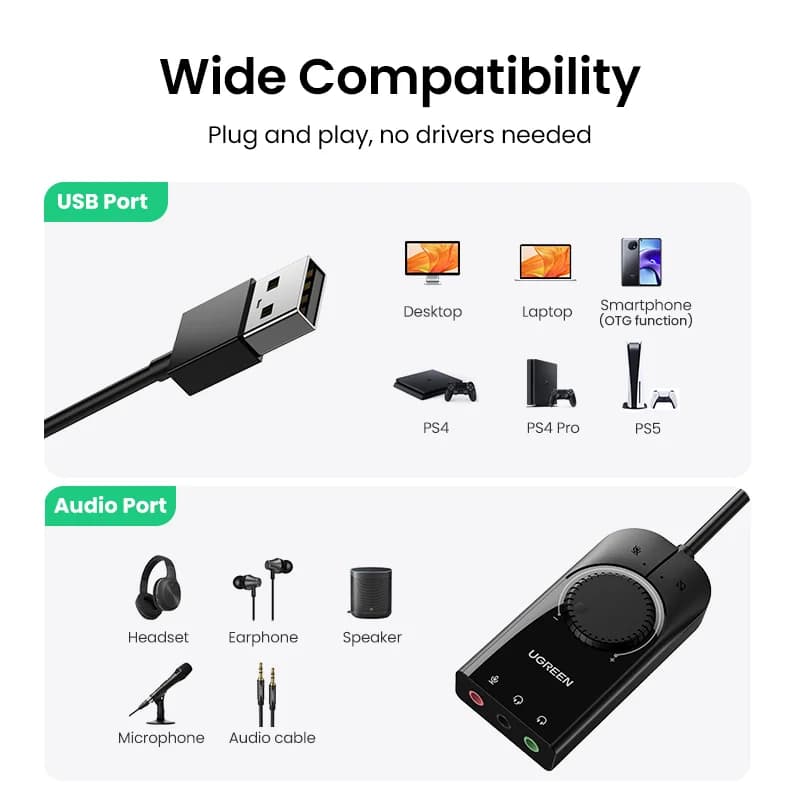 بطاقة صوت خارجية بواجهة USB