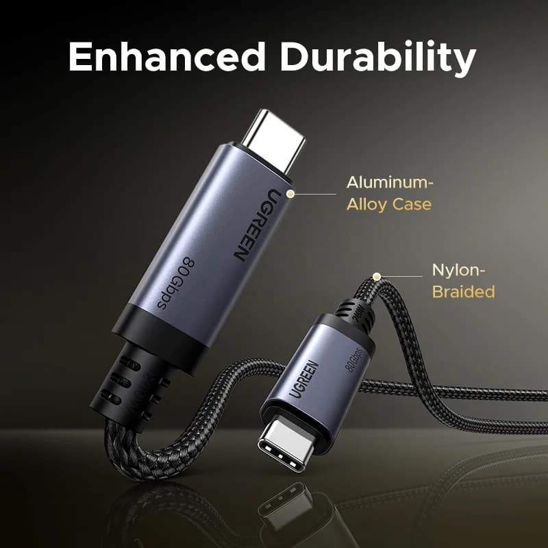 كابل USB4 USB-C، شحن سريع 240W، نقل بيانات 80Gbps