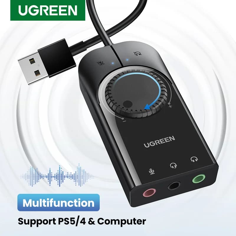 بطاقة صوت خارجية بمنفذ USB