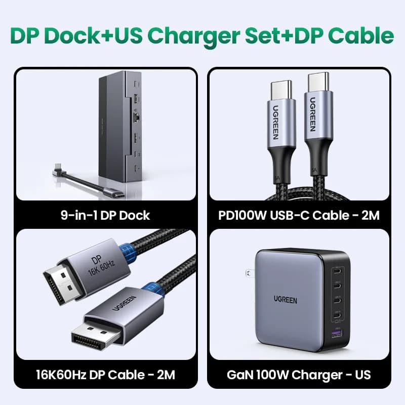 محطة توسيع USB-C بدقة 4K 120Hz وسرعة 10Gbps وشحن PD 100W