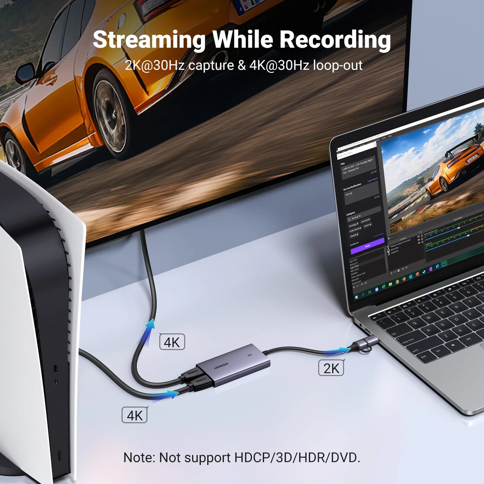 بطاقة التقاط فيديو من HDMI إلى USB بدقة 4K