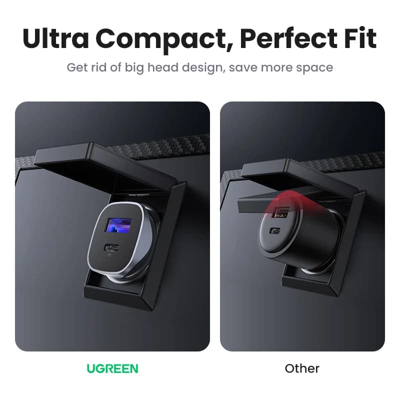 شاحن سيارة USB-C مع تقنية الشحن السريع 4.0 و PD