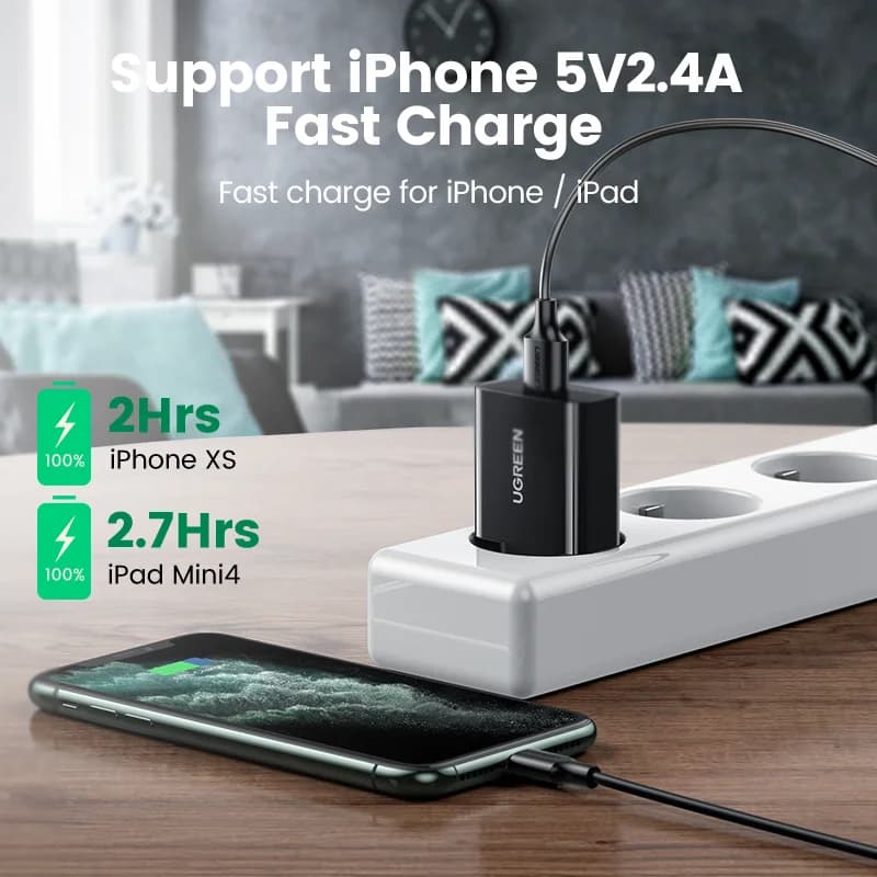 شاحن حائط USB بقدرة 36W مع Quick Charge 3.0