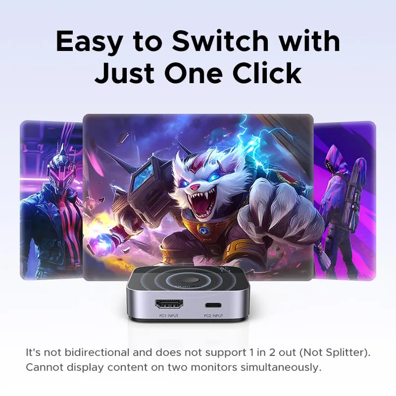 مبدل HDMI و USB-C ثنائي الاستخدام يدعم 4K 60Hz
