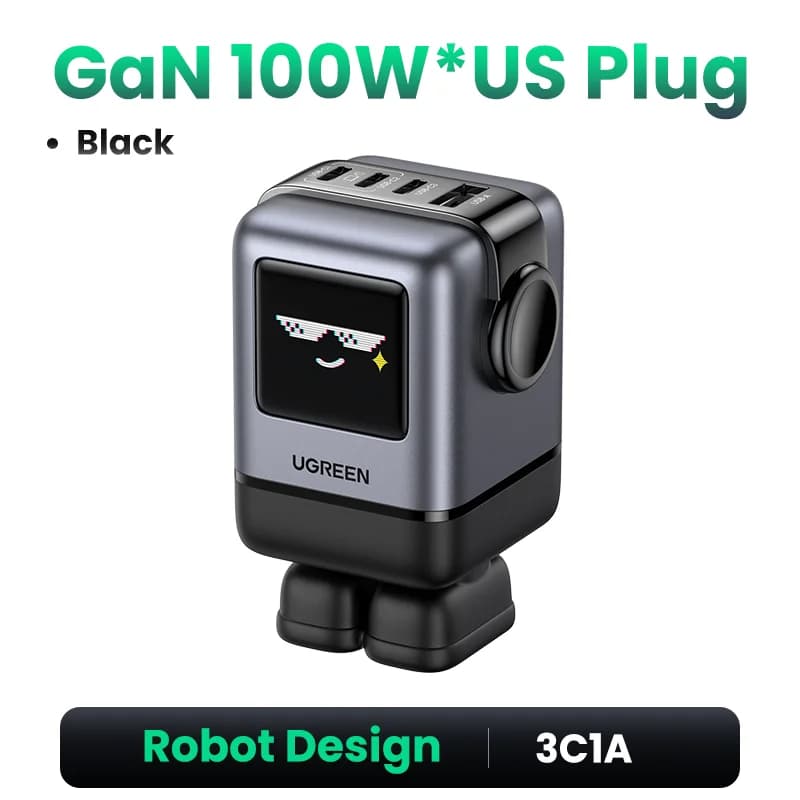 شاحن سريع GaN بقوة 100W ومنفذ USB-C مع PPS