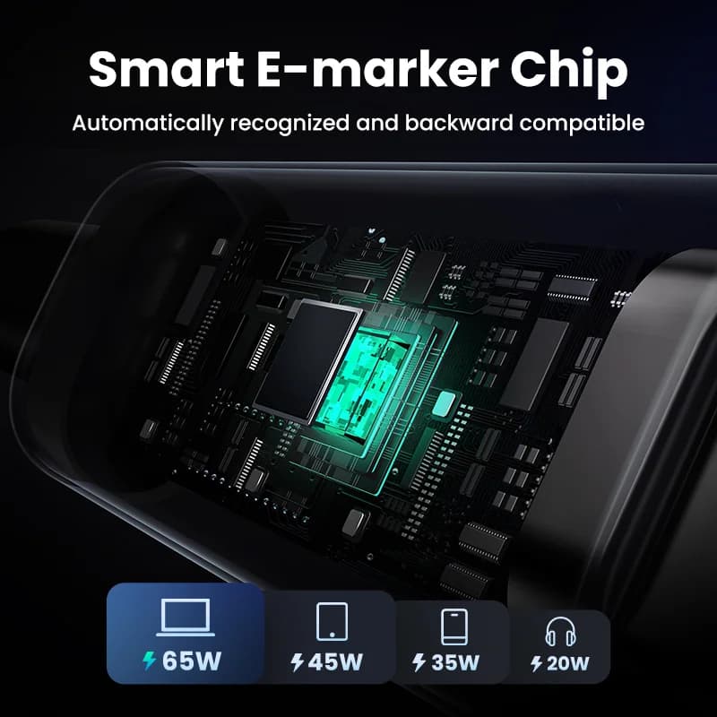 كابل USB-C إلى USB-C، 100W PD، 0.5-3م