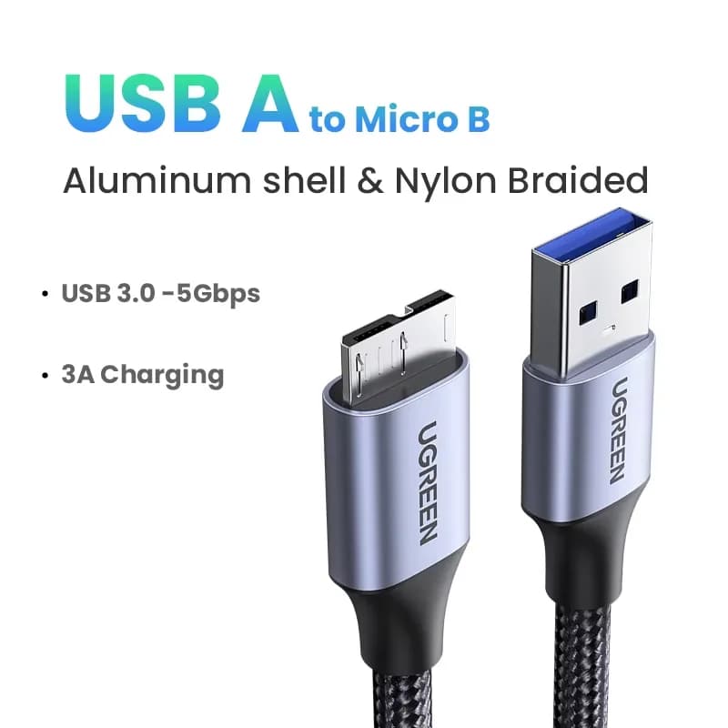 كابل بيانات وشحن سريع Micro-B USB 3.0