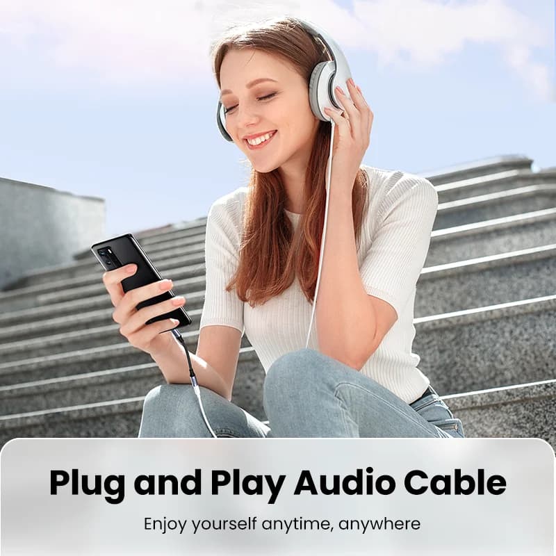 محول سماعة رأس USB-C إلى 3.5mm مع رقاقة DAC