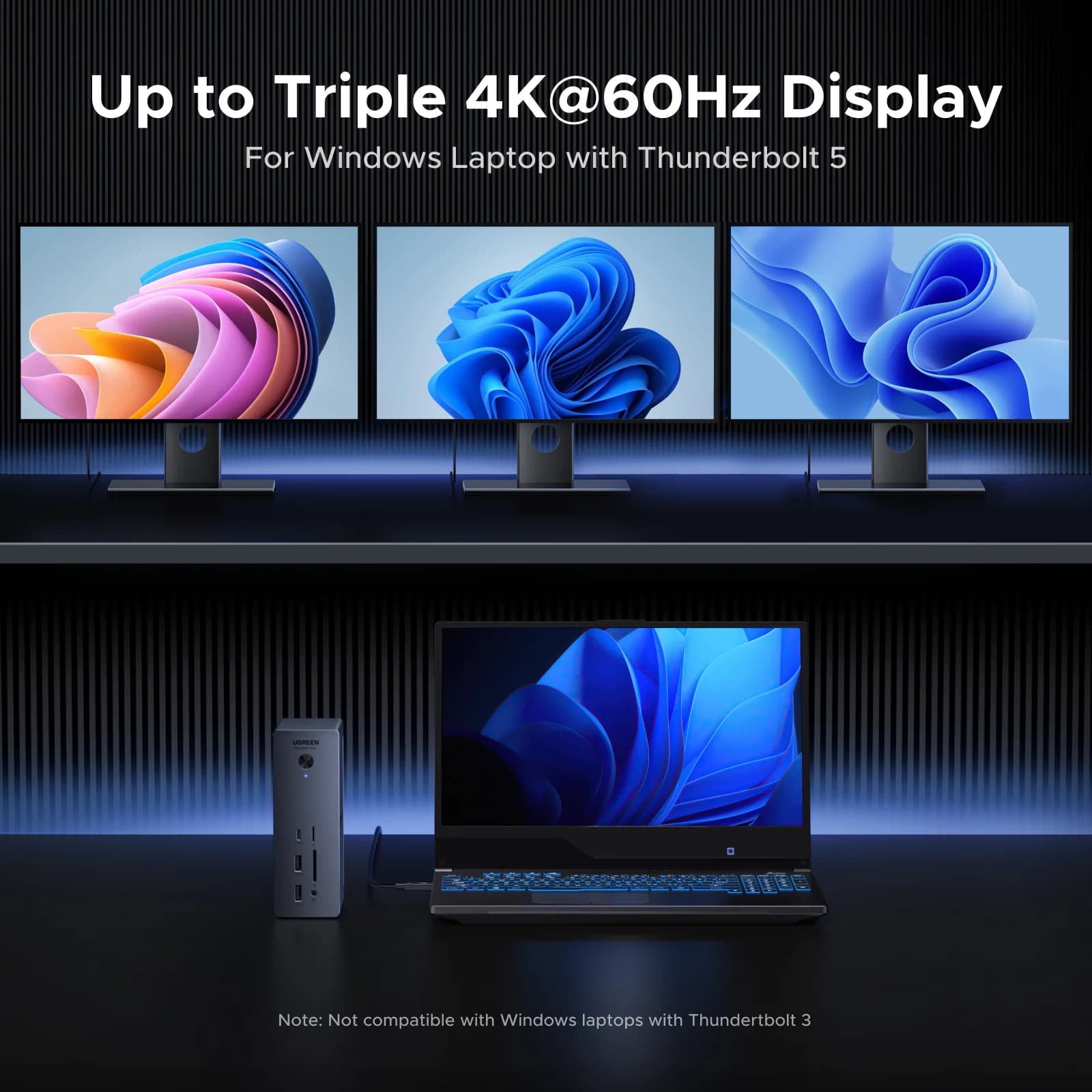 محطة ربط Thunderbolt 5 بسرعة 120Gbps بدقة 8K