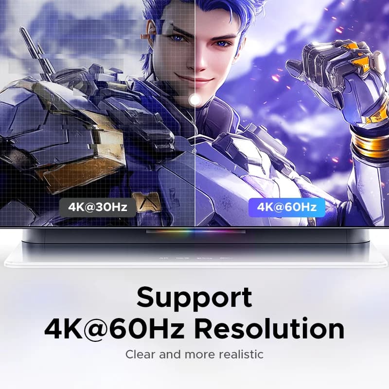 مبدل HDMI و USB-C ثنائي الاستخدام يدعم 4K 60Hz