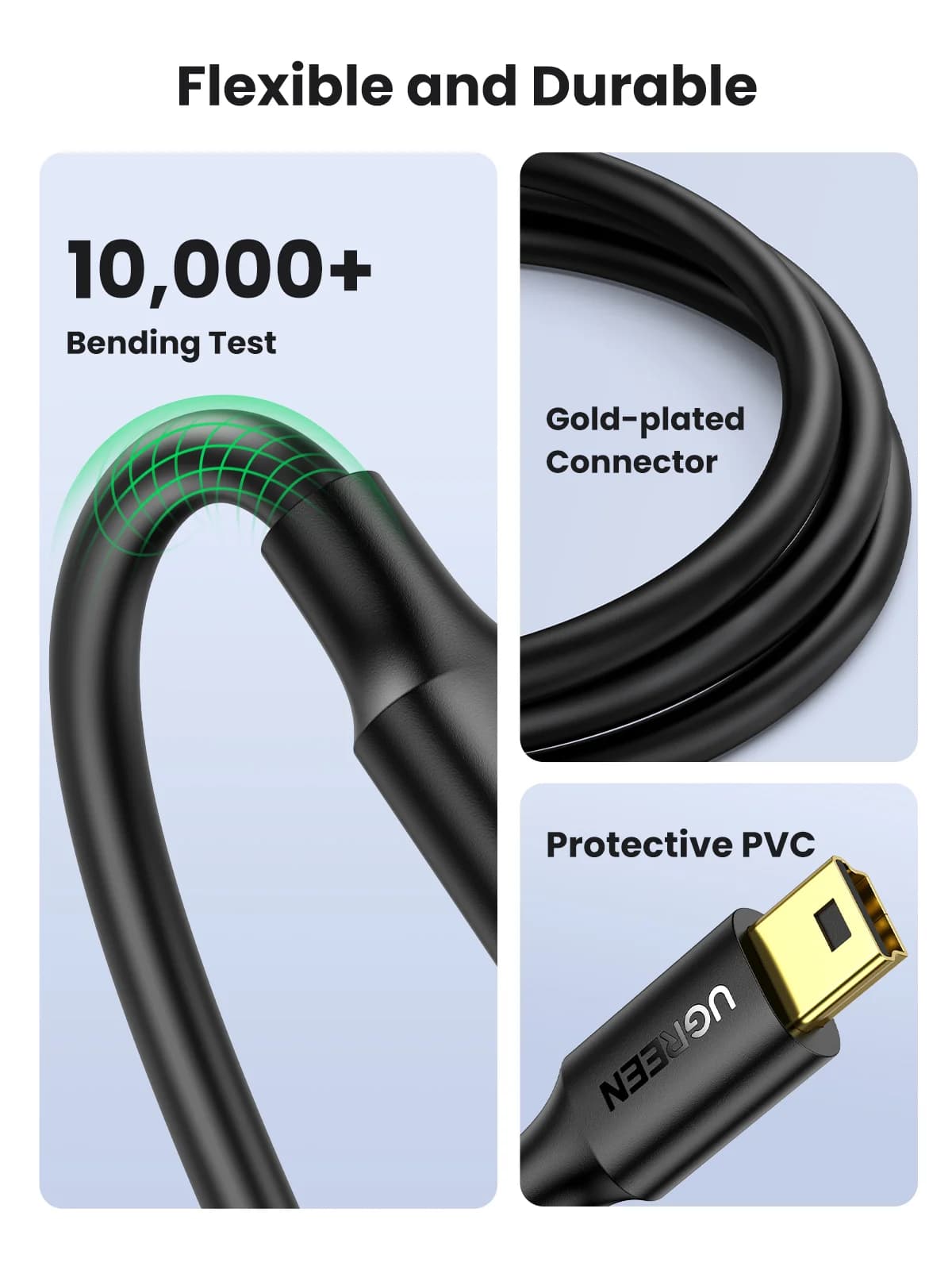 كابل نقل بيانات وشحن من Mini USB إلى USB