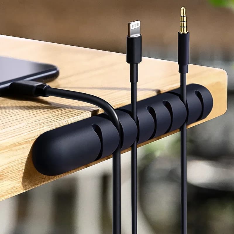 مشابك تنظيم كابلات USB من السيليكون