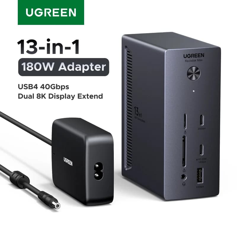 محطة إرساء USB4 بشاشة 8K وسرعة 40Gbps