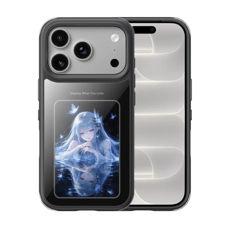 جراب مغناطيسي بشاشة E-Ink لهاتف iPhone Pro Max