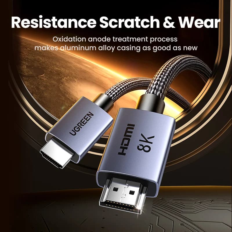 كابل HDMI بدقة 8K، 60Hz، سرعة نقل 48Gbps